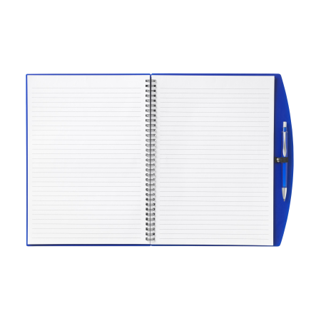 Loose-leaf 4A notebook with pen. Awesome for your colleagues. Produced by Helloprint.