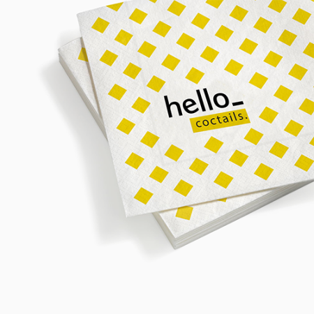 A printed napkin available at Helloprint with custom printing solutions for a cheap price