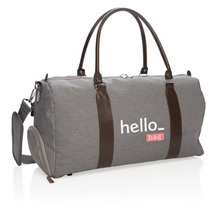 Print Online Grey Weekend Bag with USB output from Helloprint