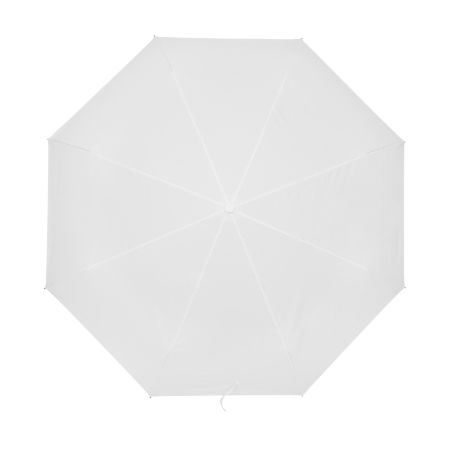 A big white opened umbrella available at Helloprint with customised printing solutions for cheap prices