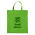 Green short handle cotton bag printed with a business logo - available online at Helloprint
