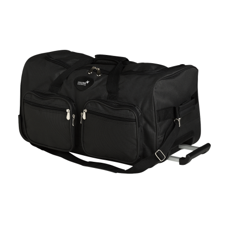 A black trolley bag available at Helloprint with personalised printing solutions for a cheap price