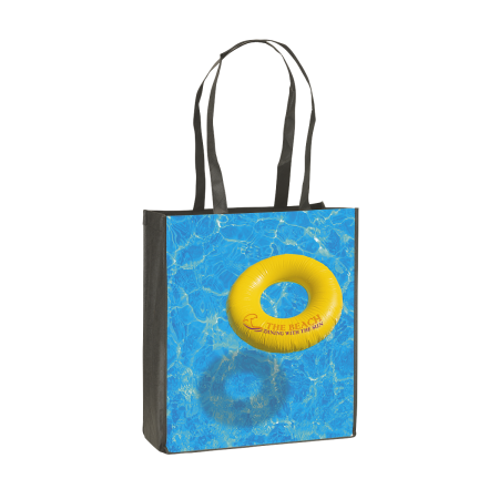 Cheap and sturdy tote bag with long straps, ideal for shopping. At Helloprint, personalise the bag to make it unique.