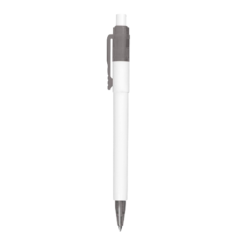 Image of a transparent pen with various colour options to maximise your logo. 
