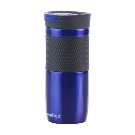 A Dark blue coloured Byron Thermo Bottle available with custom printing solutions at Helloprint