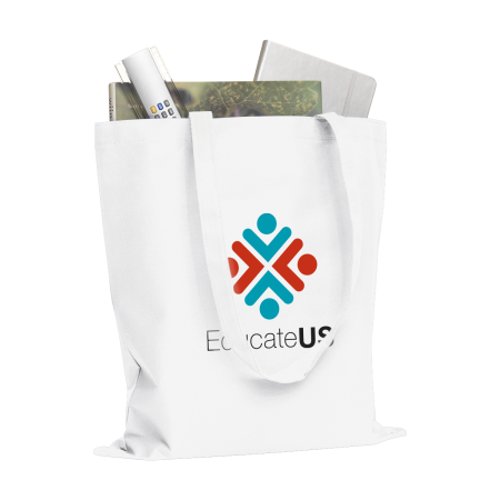 Cheap and sturdy tote bag with long straps. At Helloprint you can personalise it with your own logo or design.