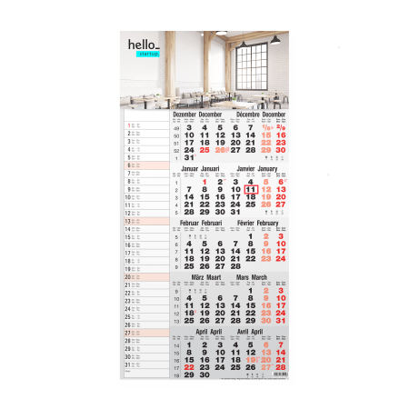 Printed 5-month calendars with memo in which you can mark your important events. This calendar can be used for your own business stationary or as a promotional gift to give away. 