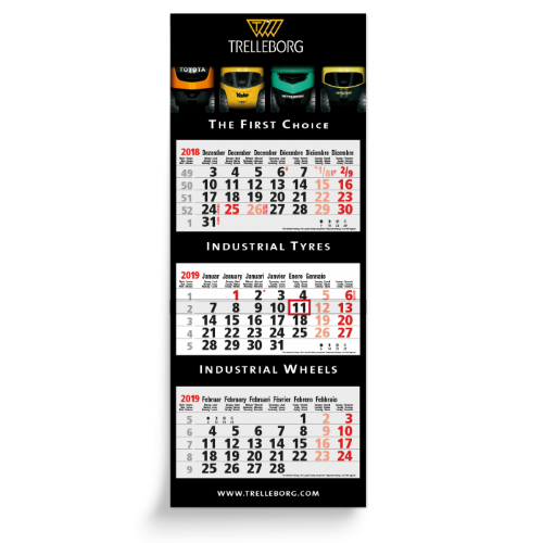 3 Months Calendars Mega