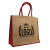 Custom Coloured Jute Bag in Red with a Logo Display Example, available at Helloprint