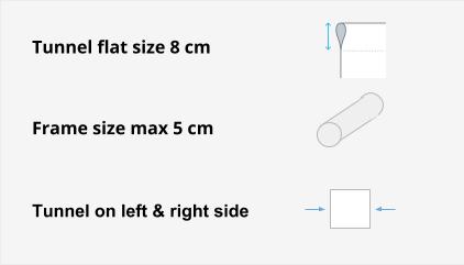 Banner tunnel on the left and right side