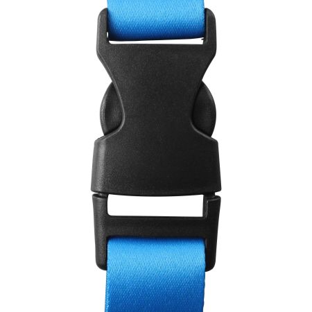 A black clip connected to blue straps, print this at Helloprint.