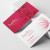 Business cards with a rose gold foil metallic paper finish, available at Helloprint