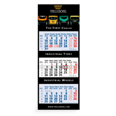 3 Months Calendars Mega