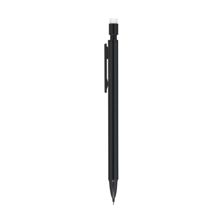 A black coloured refillable pencil available with custom printing options for a cheap price at Helloprint