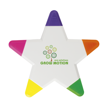 A star marker highlighter available at Helloprint with custom printing options for a cheap price