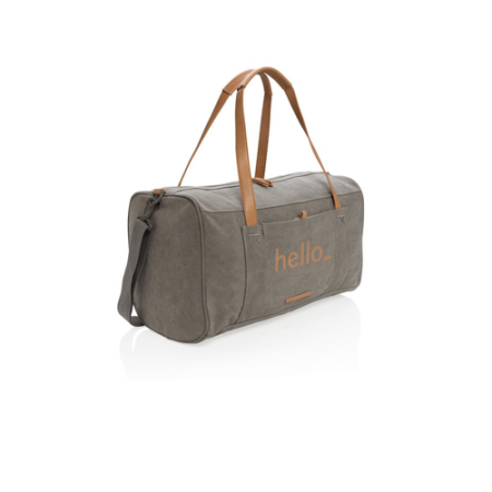 Grey Canvas Weekend Bag from Helloprint