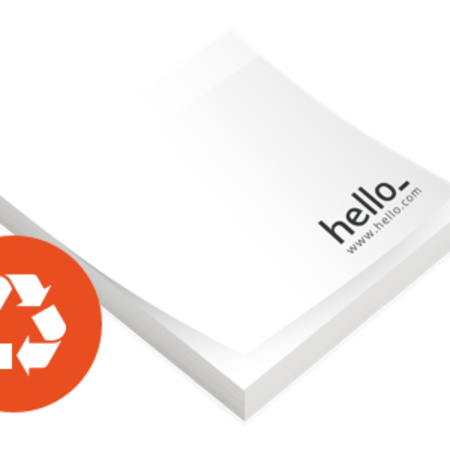 Sticky notes from recycled paper