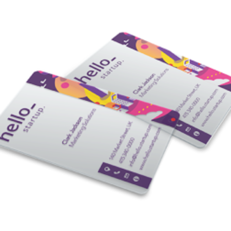 Cheap Transparent PVC Business Card Printing all over the UK | Free delivery and 100% satisfaction guarantee for all personalised transparent plastic business cards with Helloprint