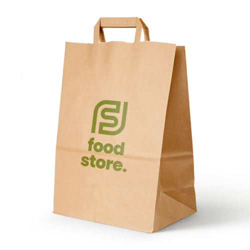Flat handle paper bags