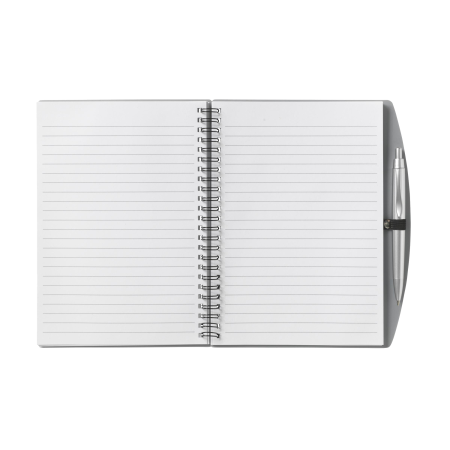 Cheap and useful A5 notebook with pen from Helloprint. Learn more about our print products and order print online.