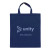 Dark blue short handle cotton bag professionally printed at Helloprint