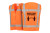 Orange safety vest with pre-printed design