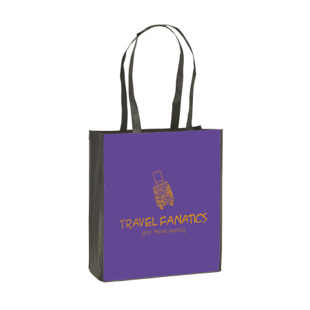 Cheap and sturdy tote bag with large straps. The bag can be personalised with logos and designs at Helloprint 