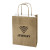 Elegant kraft paper bags with white interior printed with a business logo 