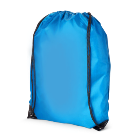 Cheap light blue polyester drawstring bags with Helloprint. Learn more about our products and easily order print online.