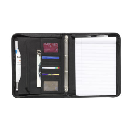 Document and notepad case to organise your business cards, flyers, and pens. At Helloprint  you can print your own logo on the case.  
