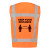 Keep your distance with our high visibility jacket (orange) - back view