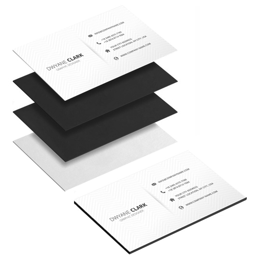 Stack of Multilayer Business Cards