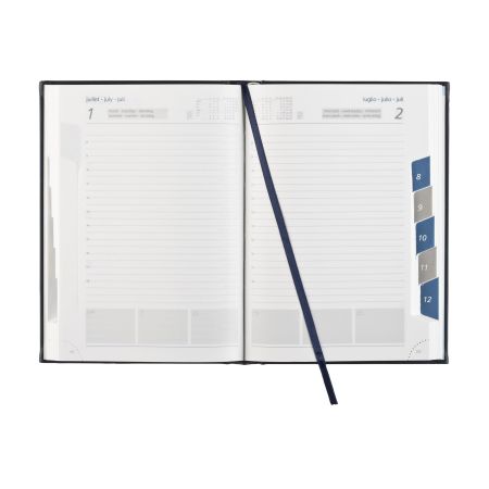 Personalised agenda with a page marker, used for scheduling appointments or events. 