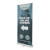 A printed premium roller banner depicting a click and collect sign
